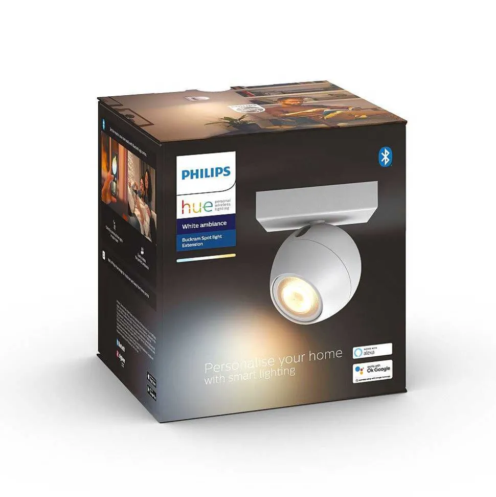 Plafonnier Philips Hue Buckram Led Blanc, 1 Lumiere