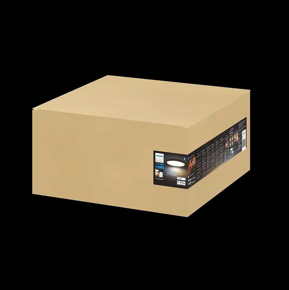 Plafonnier Philips Hue Cher Led Noir, 1 Lumiere, Telecommandes