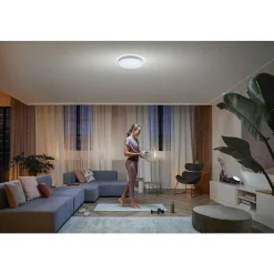 Plafonnier Philips Hue Enrave Led Blanc, 1 Lumiere, Telecommandes