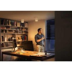 Plafonnier Philips Hue Pillar Led Blanc, 1 Lumiere, Telecommandes
