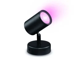 Plafonnier Philips Wiz Imageo Led Noir, 1 Lumiere, Changeur De Couleurs