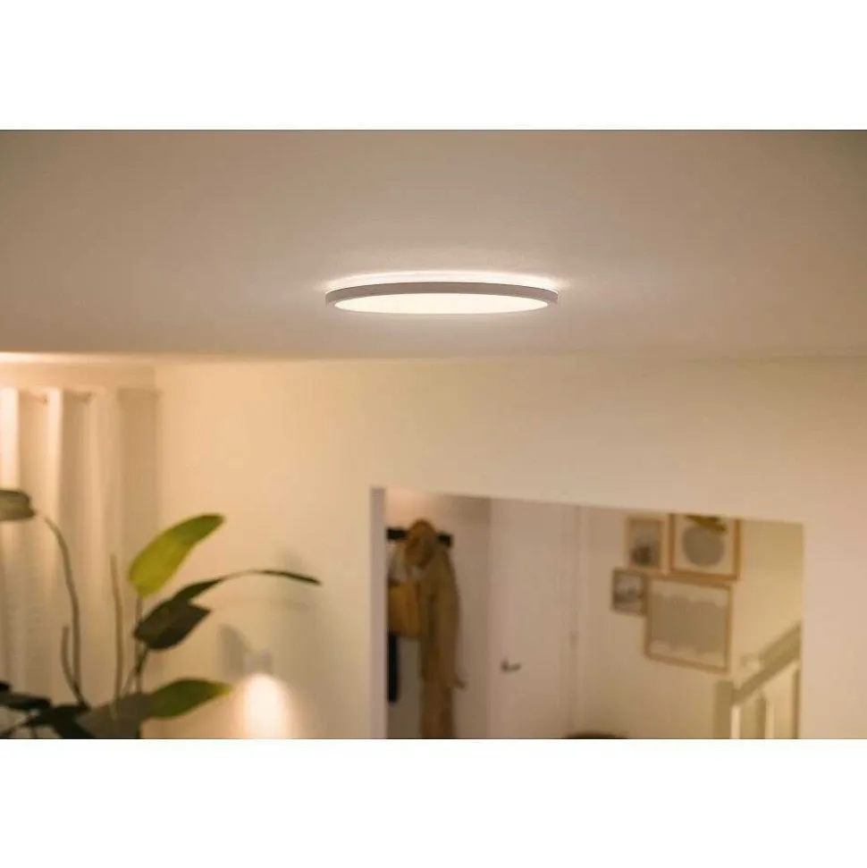 Plafonnier Philips Wiz Super Slim Led Blanc, 1 Lumiere