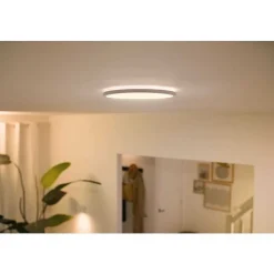 Plafonnier Philips Wiz Super Slim Led Blanc, 1 Lumiere