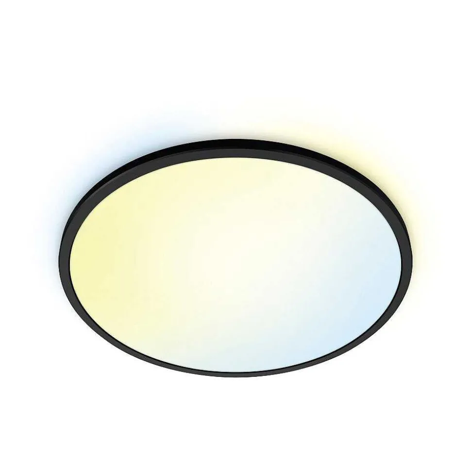 Plafonnier Philips Wiz Superslim Led Noir, 1 Lumiere