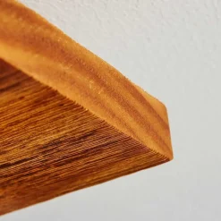 Plafonnier Pompu Led Bois Fonce, Noir, 3 Lumieres