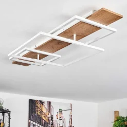 Plafonnier Pompu Led Ecru, Blanc, 1 Lumiere