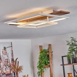 Plafonnier Pompu Led Ecru, Blanc, 1 Lumiere