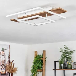 Plafonnier Pompu Led Ecru, Blanc, 1 Lumiere