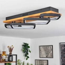 Plafonnier Pompu Led Noir, 1 Lumiere