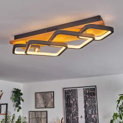 Plafonnier Pompu Led Noir, 1 Lumiere