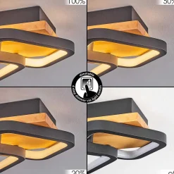 Plafonnier Pompu Led Noir, 1 Lumiere