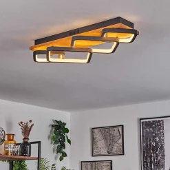 Plafonnier Pompu Led Noir, 1 Lumiere