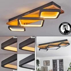 Plafonnier Pompu Led Noir, 1 Lumiere