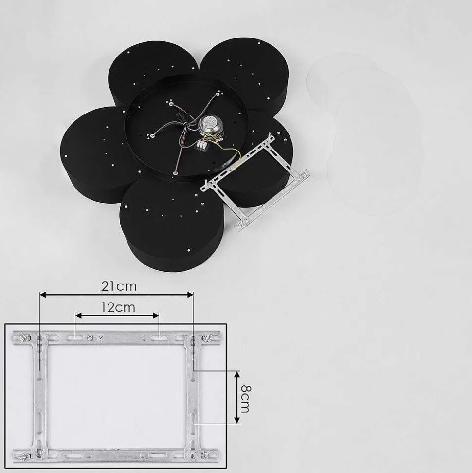 Plafonnier Purus Led Noir, 1 Lumiere