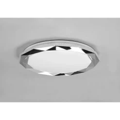 Plafonnier Reality Ando Led Chrome, 1 Lumiere, Telecommandes