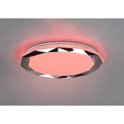 Plafonnier Reality Ando Led Chrome, 1 Lumiere, Telecommandes