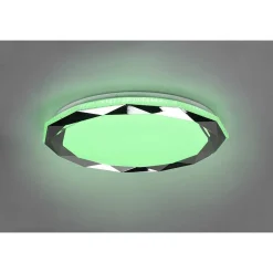 Plafonnier Reality Ando Led Chrome, 1 Lumiere, Telecommandes