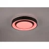 Plafonnier Reality Mona Led Noir, 1 Lumiere, Changeur De Couleurs