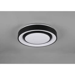 Plafonnier Reality Mona Led Noir, 1 Lumiere, Changeur De Couleurs