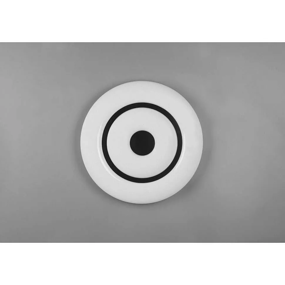 Plafonnier Reality Rana Led Noir, Blanc, 1 Lumiere, Telecommandes, Changeur De Couleurs