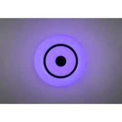 Plafonnier Reality Rana Led Noir, Blanc, 1 Lumiere, Telecommandes, Changeur De Couleurs