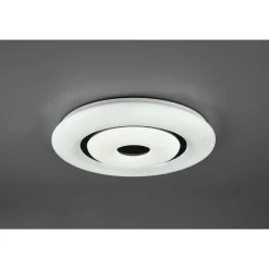 Plafonnier Reality Rana Led Noir, Blanc, 1 Lumiere, Telecommandes, Changeur De Couleurs