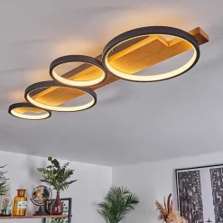 Plafonnier Rodekro Led Ecru, Noir, 1 Lumiere