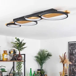 Plafonnier Rodekro Led Ecru, Noir, 1 Lumiere