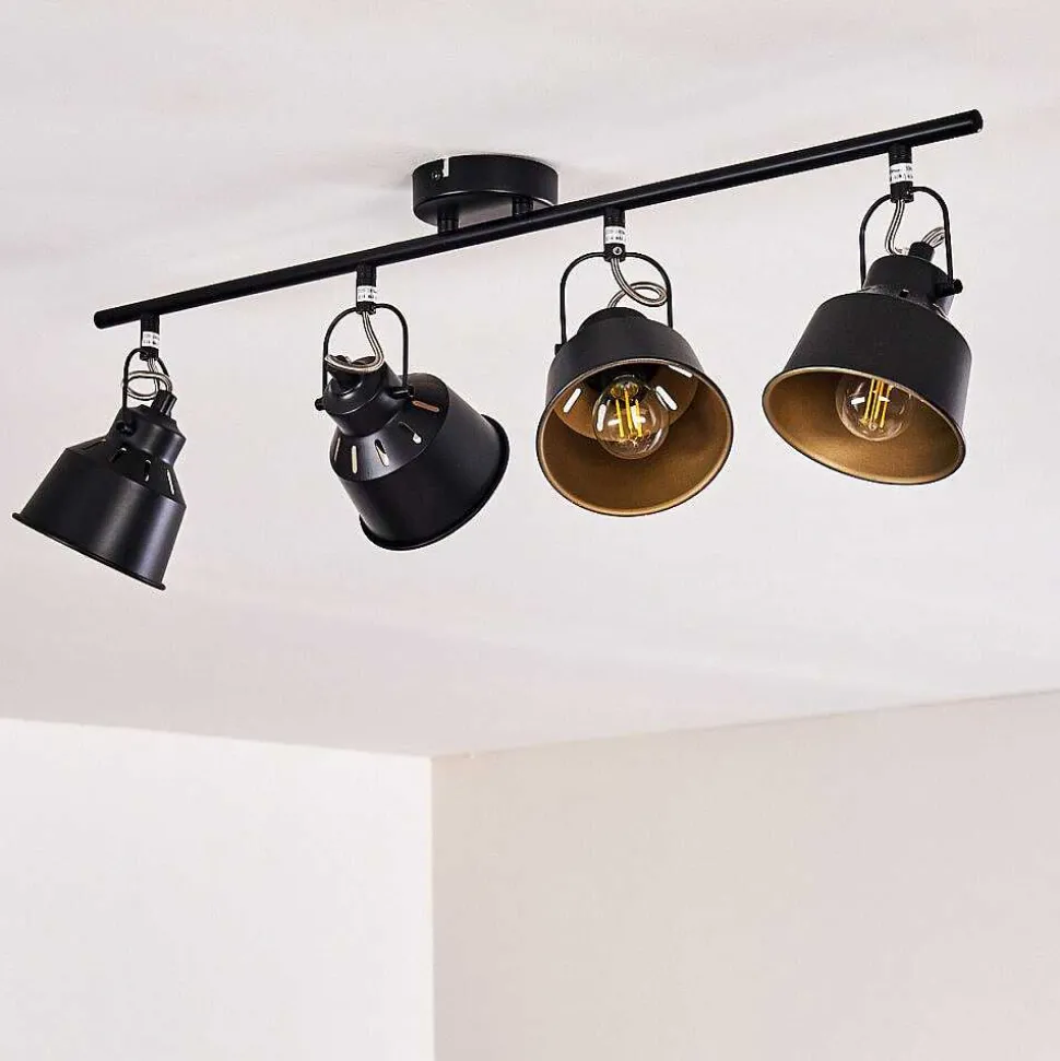 Plafonnier Safari Noir, 4 Lumieres