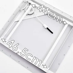 Plafonnier Salmi Led Aluminium, Blanc, 1 Lumiere, Telecommandes