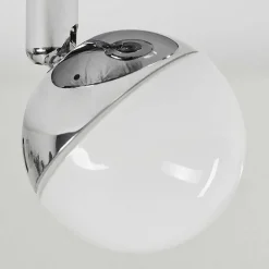 Plafonnier Sanchequias Led Chrome, 1 Lumiere, Telecommandes, Changeur De Couleurs