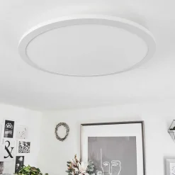 Plafonnier Sani Led Blanc, 1 Lumiere, Telecommandes, Changeur De Couleurs