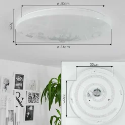 Plafonnier Sweet Led Blanc, 1 Lumiere, Telecommandes