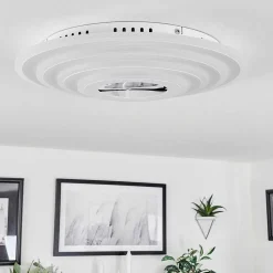 Plafonnier Takok Led Blanc, 1 Lumiere, Telecommandes