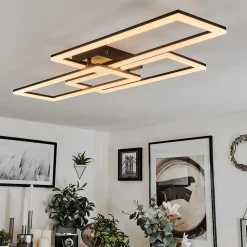 Plafonnier Taleta Led Noir, 1 Lumiere, Telecommandes