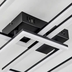 Plafonnier Taleta Led Noir, 1 Lumiere, Telecommandes