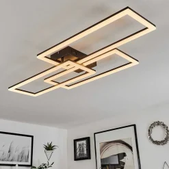 Plafonnier Taleta Led Noir, 1 Lumiere, Telecommandes