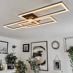 Plafonnier Taleta Led Noir, 1 Lumiere, Telecommandes