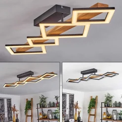 Plafonnier Tavon Led Ecru, Noir, 1 Lumiere