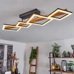 Plafonnier Tavon Led Ecru, Noir, 1 Lumiere