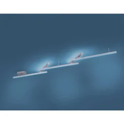 Plafonnier Trio Leuchten Wiz Melby Led Nickel Mat, 1 Lumiere, Telecommandes, Changeur De Couleurs