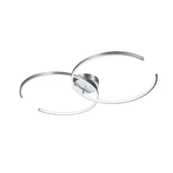 Plafonnier Trio Leuchten Wiz Citizen Led Nickel Mat, 2 Lumieres, Telecommandes, Changeur De Couleurs