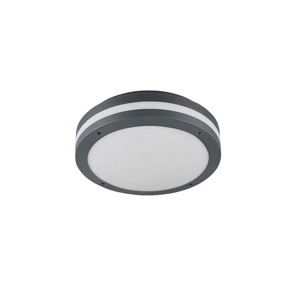 Plafonnier Trio Piave Led Anthracite, 1 Lumiere, Detecteur De Mouvement
