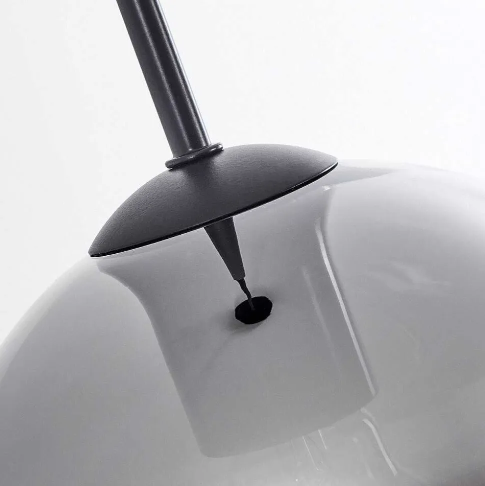 Plafonnier Verre 20 Cm Koyoto Clair, Fume, 1 Lumiere