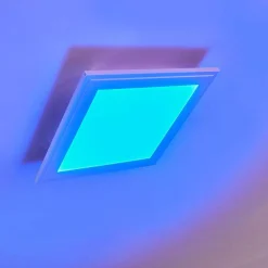 Plafonnier Voisines Led Blanc, 1 Lumiere, Telecommandes, Changeur De Couleurs