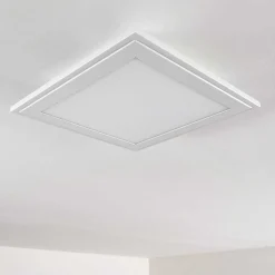 Plafonnier Voisines Led Blanc, 1 Lumiere, Telecommandes, Changeur De Couleurs