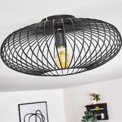 Plafonnier Wemude Noir, 1 Lumiere