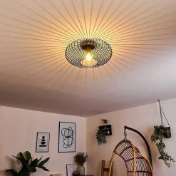 Plafonnier Wemude Noir, 1 Lumiere