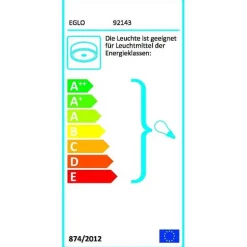 Plafonnier/Applique Murale Eglo Colti Brun, Brun Fonce, Rouille, Blanc, 2 Lumieres
