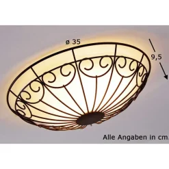 Plafonnier/Applique Murale Eglo Colti Brun, Brun Fonce, Rouille, Blanc, 2 Lumieres